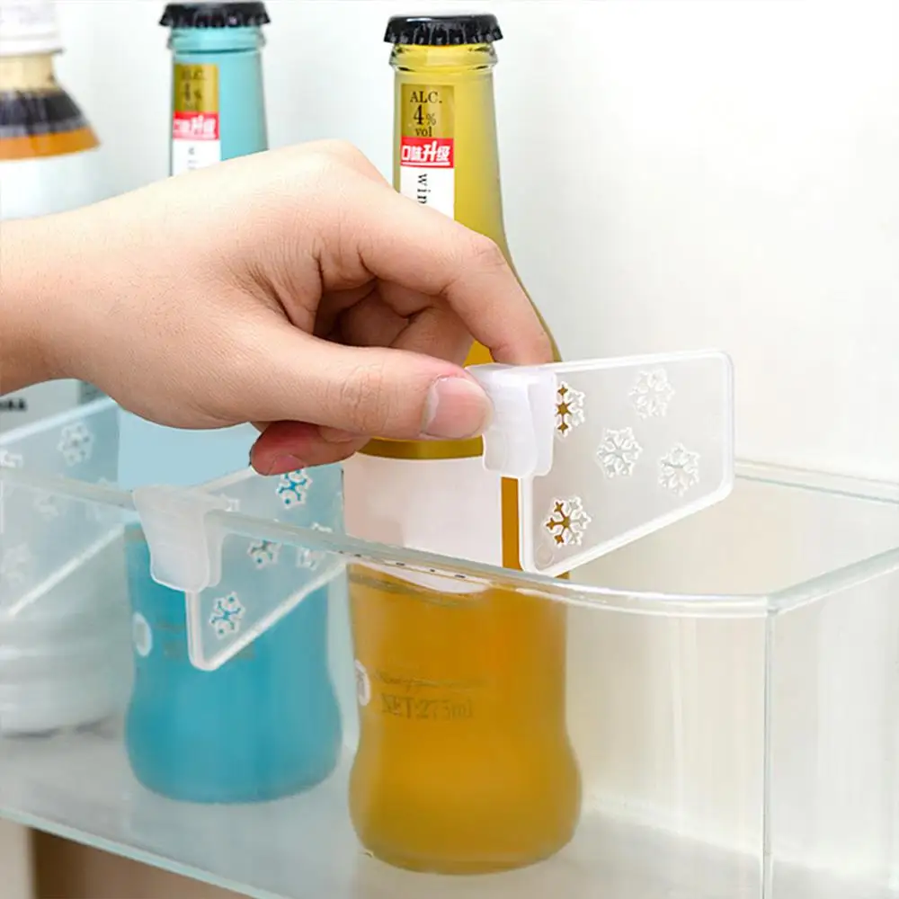 Plastic Divider Holder Portable Multi-scenario Application White Divider Holder Creative Kitchen Bottles Cans Shelf Organizer