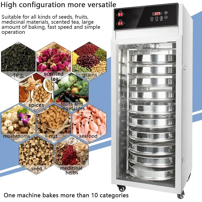 20 Layer Large Rotary Dehydrator Commercial Food Dryer Fruit Tea Vegetable Pet Air Dryer Sausage Food Dryer Household Food