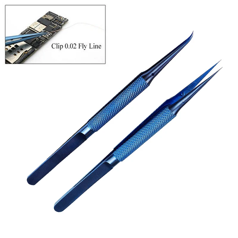 Precision 0.15mm Titanium Alloy Tweezers For Phone Motherboard Jump Line Repair Tool Hand Tool Corrosion Resistant New 2023