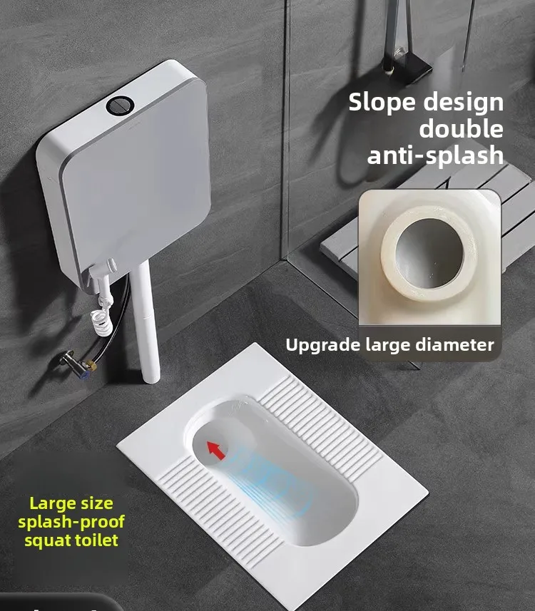 Household squatting toilets, squatting pit type deodorant flushing tank, complete set of toilets, squatting toilets, toilets