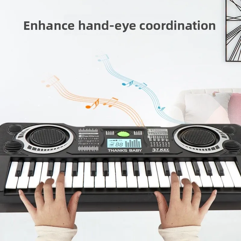 Clavier électronique à 37 touches, Instrument de musique pour garçons et filles, jouets musicaux pour bébés, cadeaux pour enfants, jouet de Simulation de Piano
