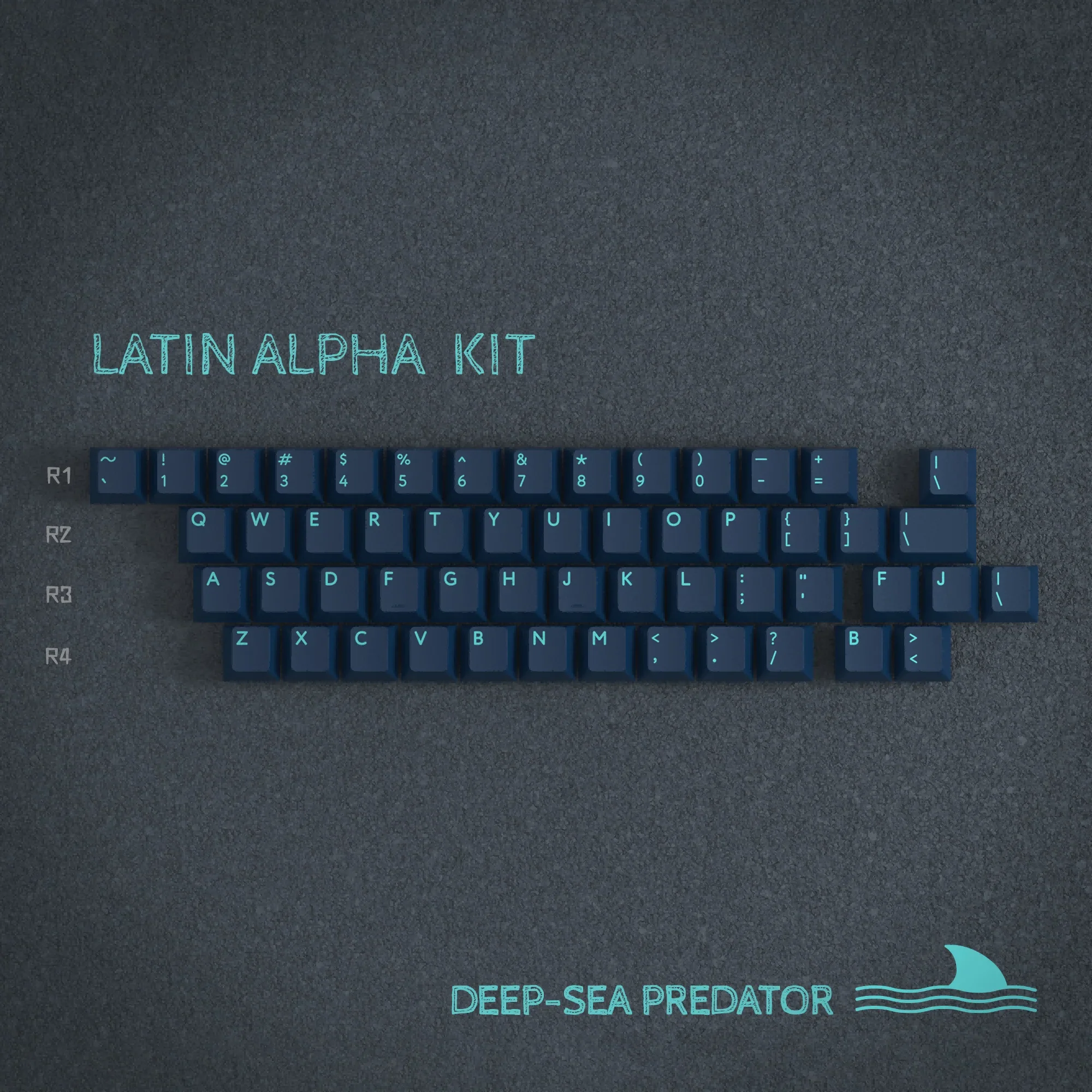 Child Kits] PBTfans Deep Sea Predator Keycaps Numpad/Alphas/40s