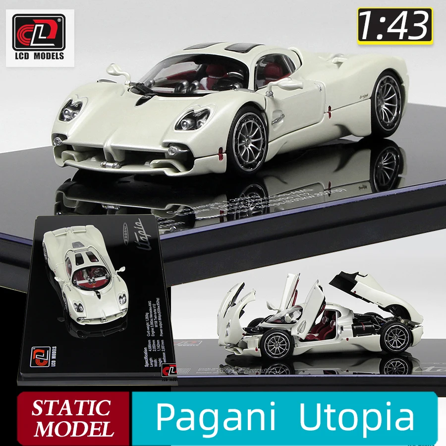 Pre-sale model LCD 1:43 scale New Pagani Utopia alloy Full open car model Sports car Metal car model Static display Holiday