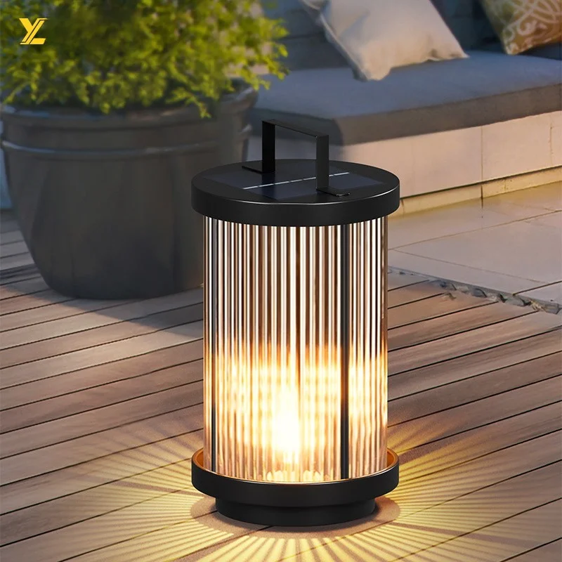 New Solar-Powered Courtyard Lamp Lawn Hand-Held Decorative Outdoor Balcony Garden Light Patio Atmosphere Yard Villa Floor Lamp