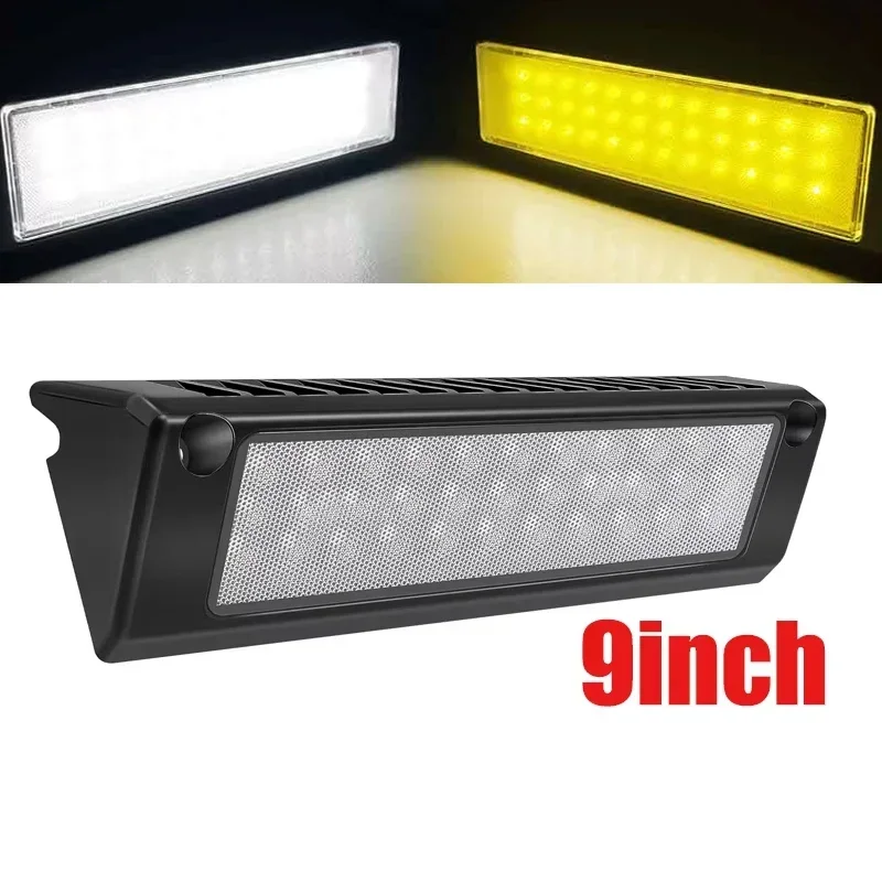 

12 В/24 В 9-дюймовый Янтарный/Белый светодиодный тент для автофургона, светильник для крыльца, водонепроницаемый для дома на колесах, каравана, фургона, кемпера, прицепа, морских лодок, настенные светильники