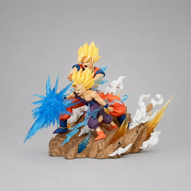 13cm Dragon Ball Famous Father-Son Battle Scene Figure Collectible Model