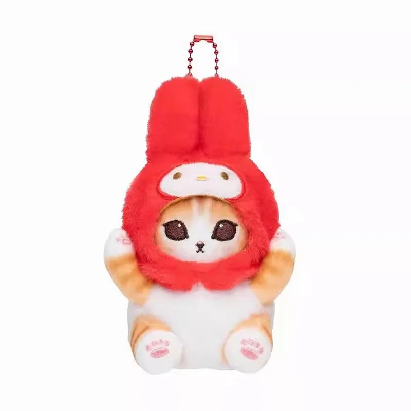 Cute Mofusand Shark Cat Sanrio Collaboration Plush Keychain Cute Cinnamoroll Pendant Kawaii Kuromi  Accessories Birthday Gift