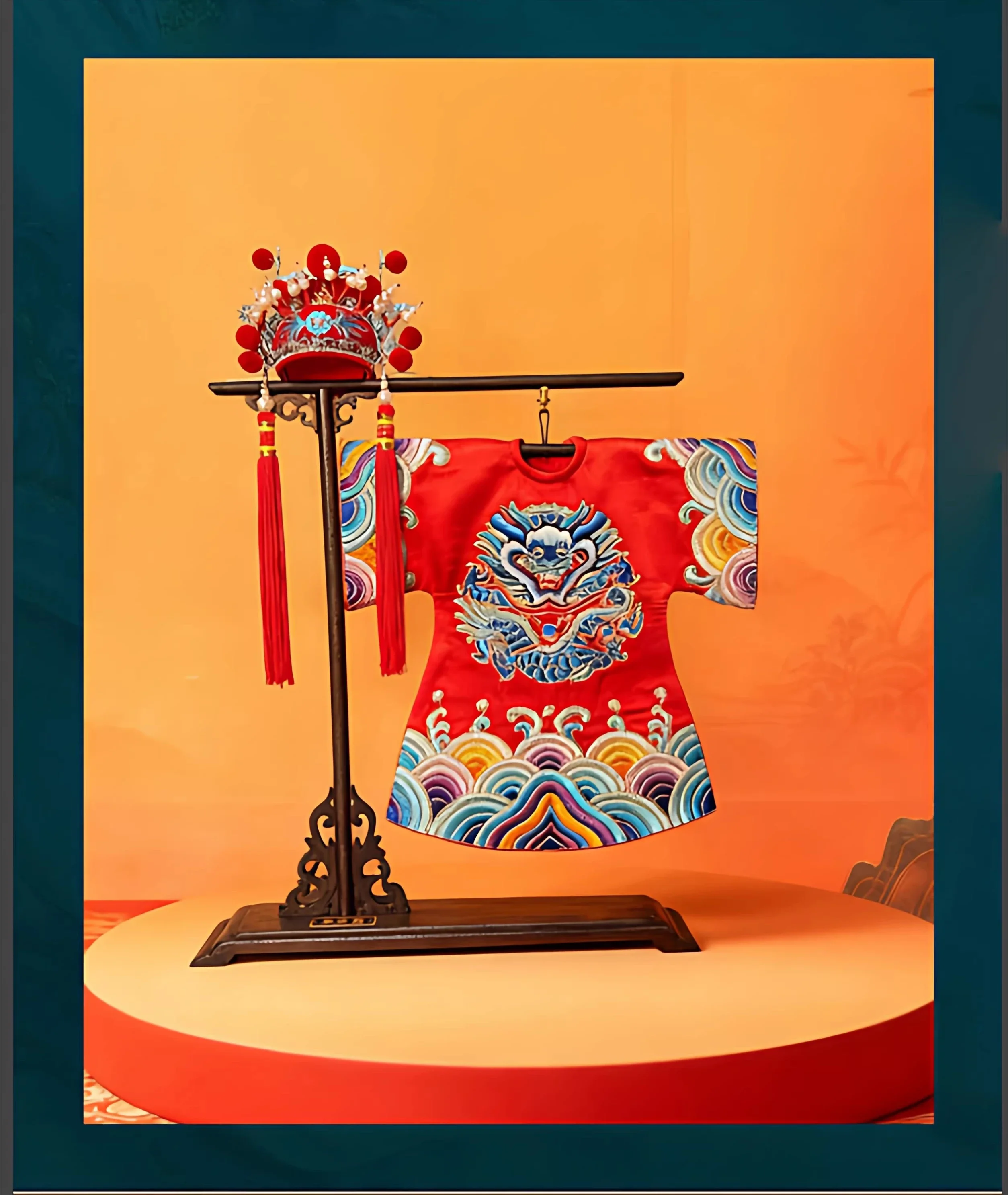 Intangible cultural heritage opera merchandise souvenir costume champion hat national style ornament scene arrangement