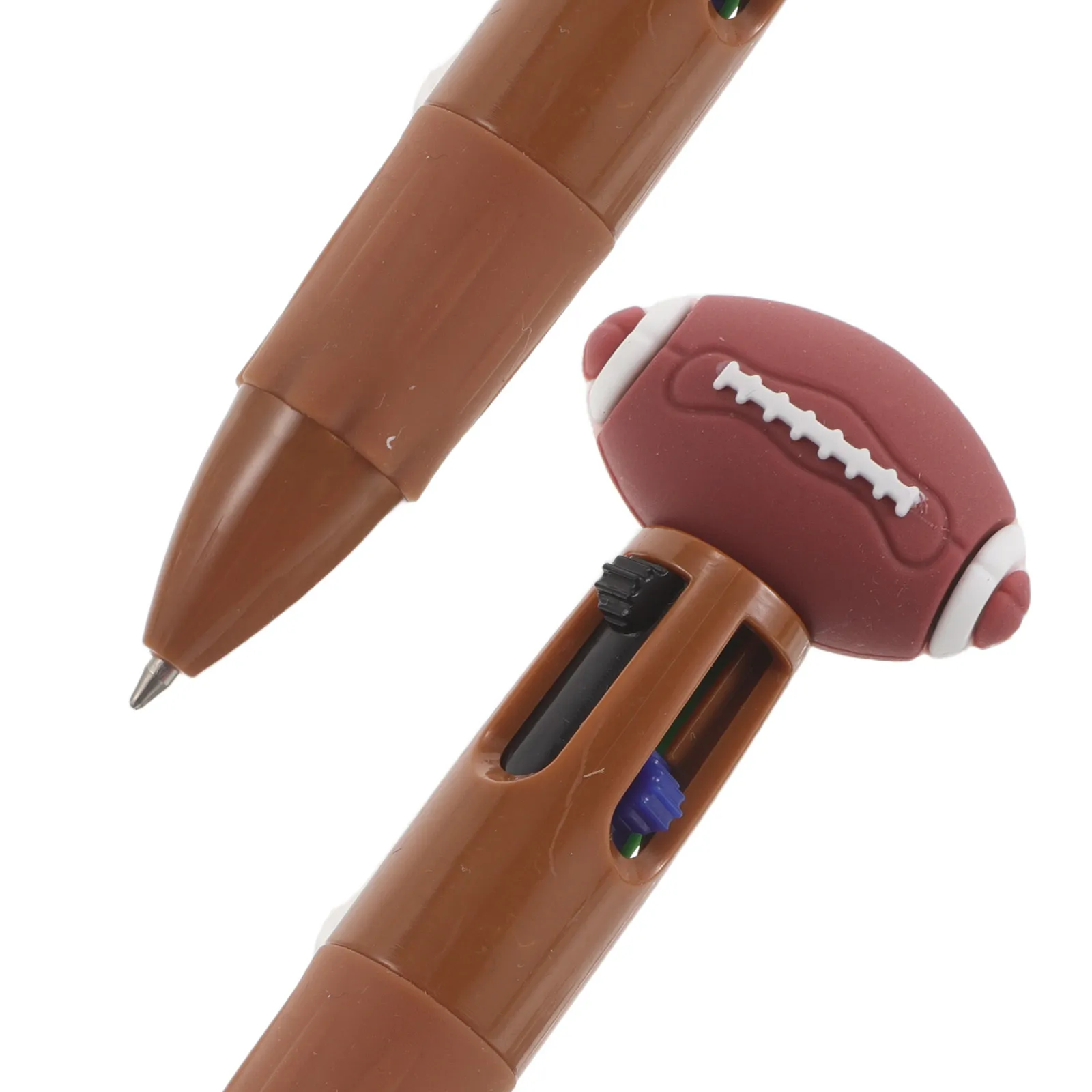 14Pcs Sports Ballpoint Pens Mini Retractable Black Ink Smooth Writing Soccer Basketball Football Rugby Themed Party Favors