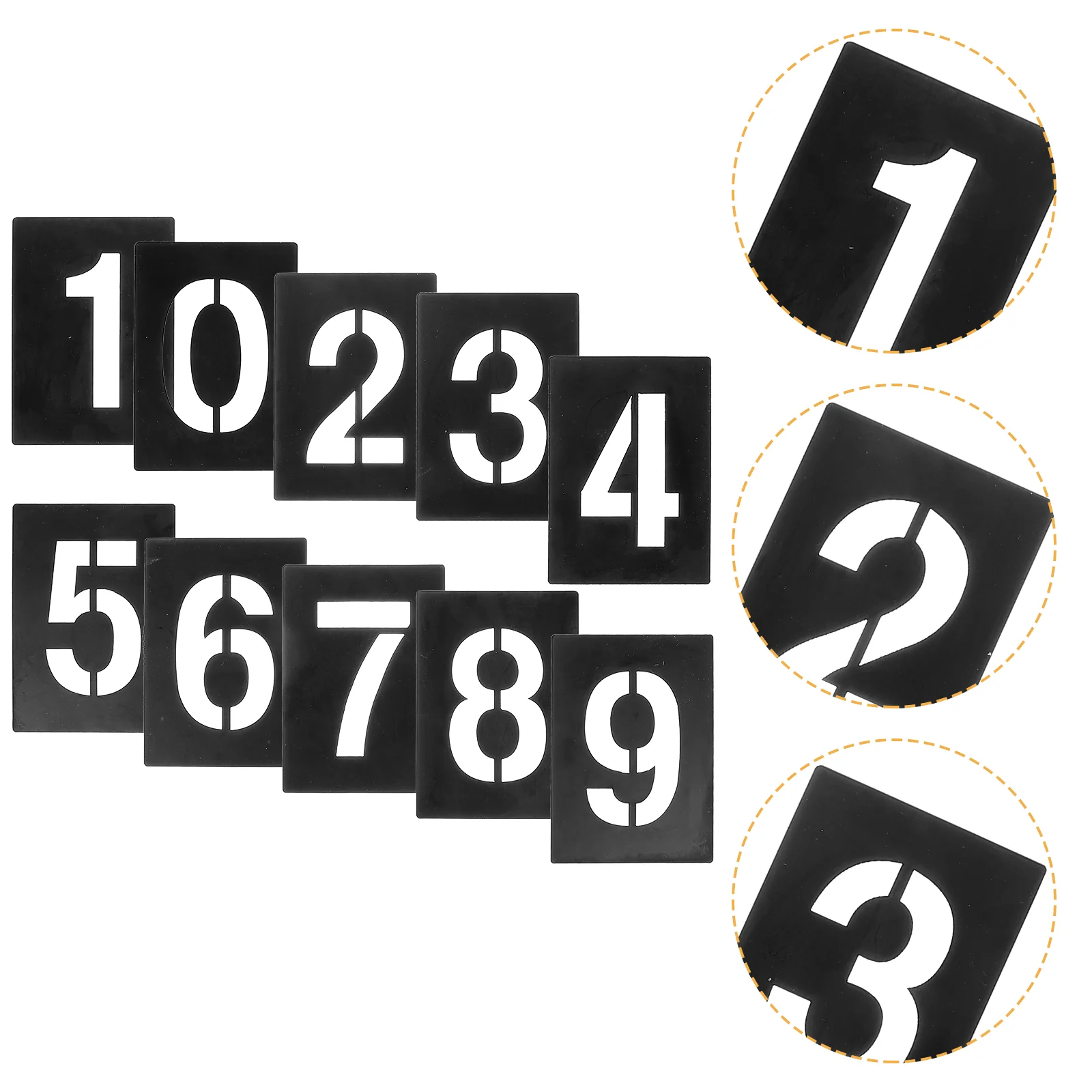 Digital Template Number Stencils 0-9 Painting Numbers for on Wood Holiday Chalkboard Reusable Large Letter