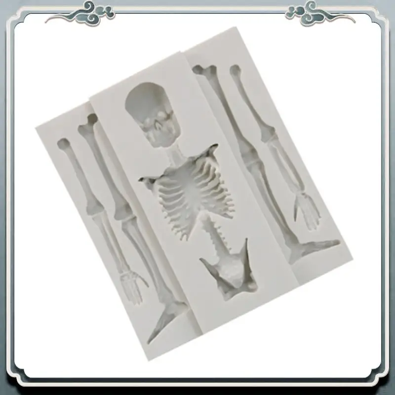 Skull Skeleton Chocolate Silicone Molds 3D Skeleton Bone Silicone Mold For Candy Cookie Making DIY Bakning Top-Rated