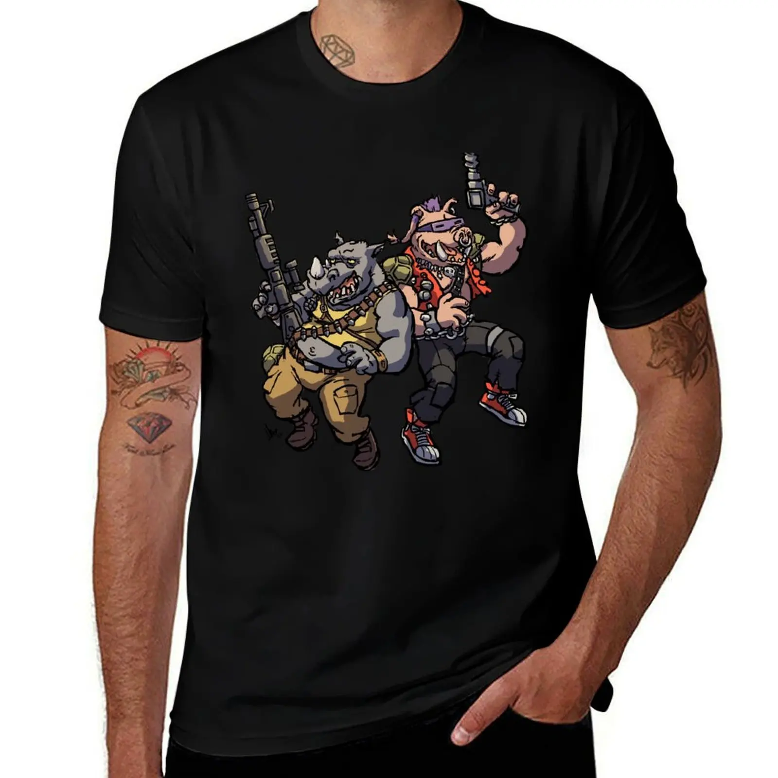 Hench Mutants T-Shirt Streetwear Print Tee Shirt T-Shirt