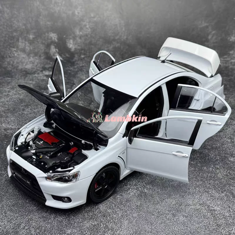 VIAT 1/18 Mitsubishi EVO X TE37 поколения 10, открывающаяся тюнинговая модель автомобиля, коллекционный подарок, орнамент, сплав