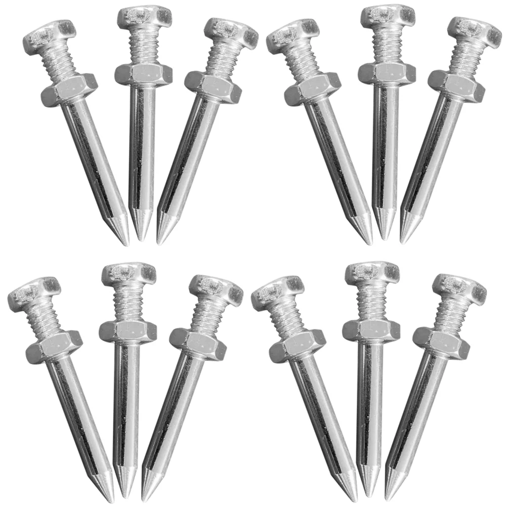 26 Pcs Garden Grass Scarifier Nails Aerator Lawn Tool Spike Metal Stake Shoes Peg