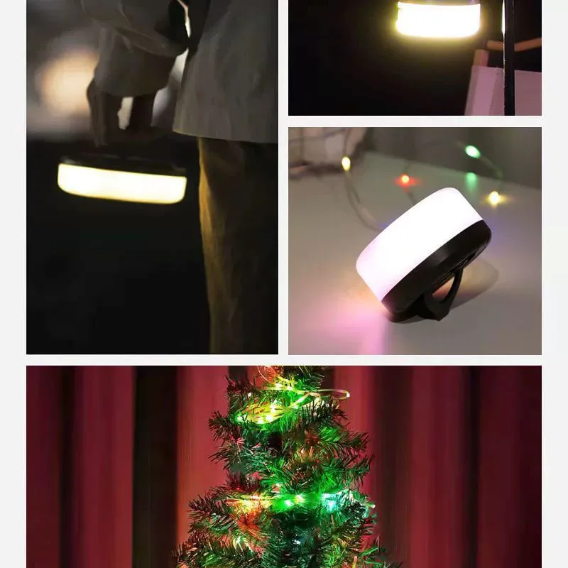 Outdoor Hanging Charging Leather Tape Measure Waterproof Camping Light LED Ambient Light String Tent Portable Decorative Light