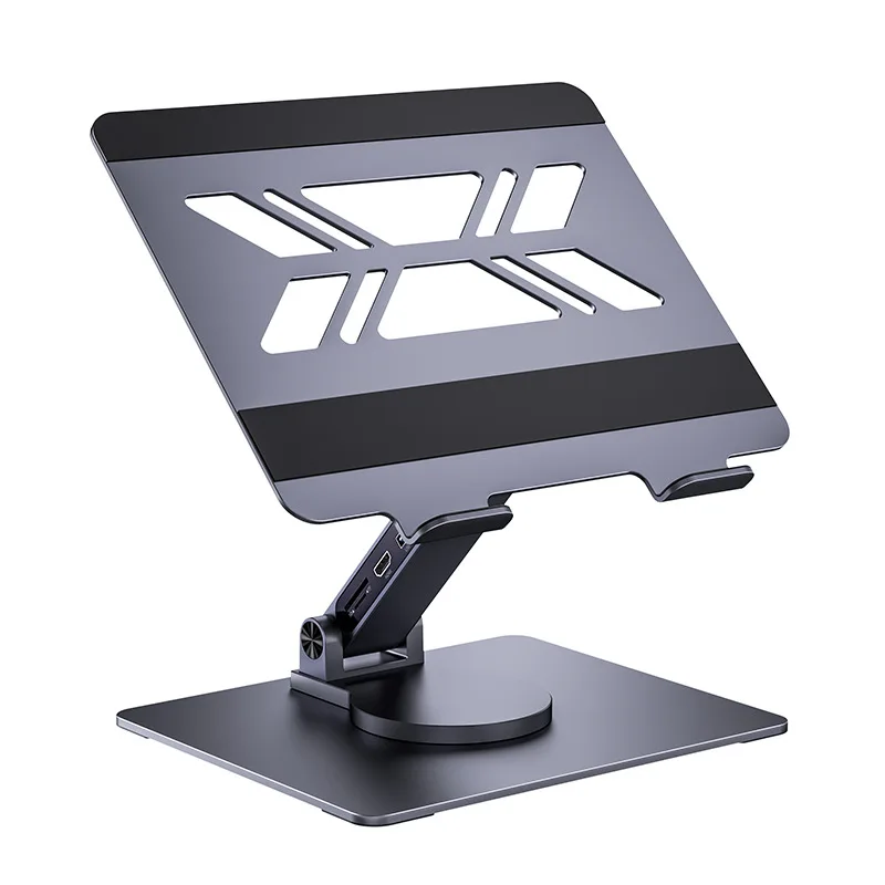 Aluminum Alloy Bracket 8-in-1 Docking Station 360 Degree Rotating Folding HDMI Projection Screen Laptop Bracket