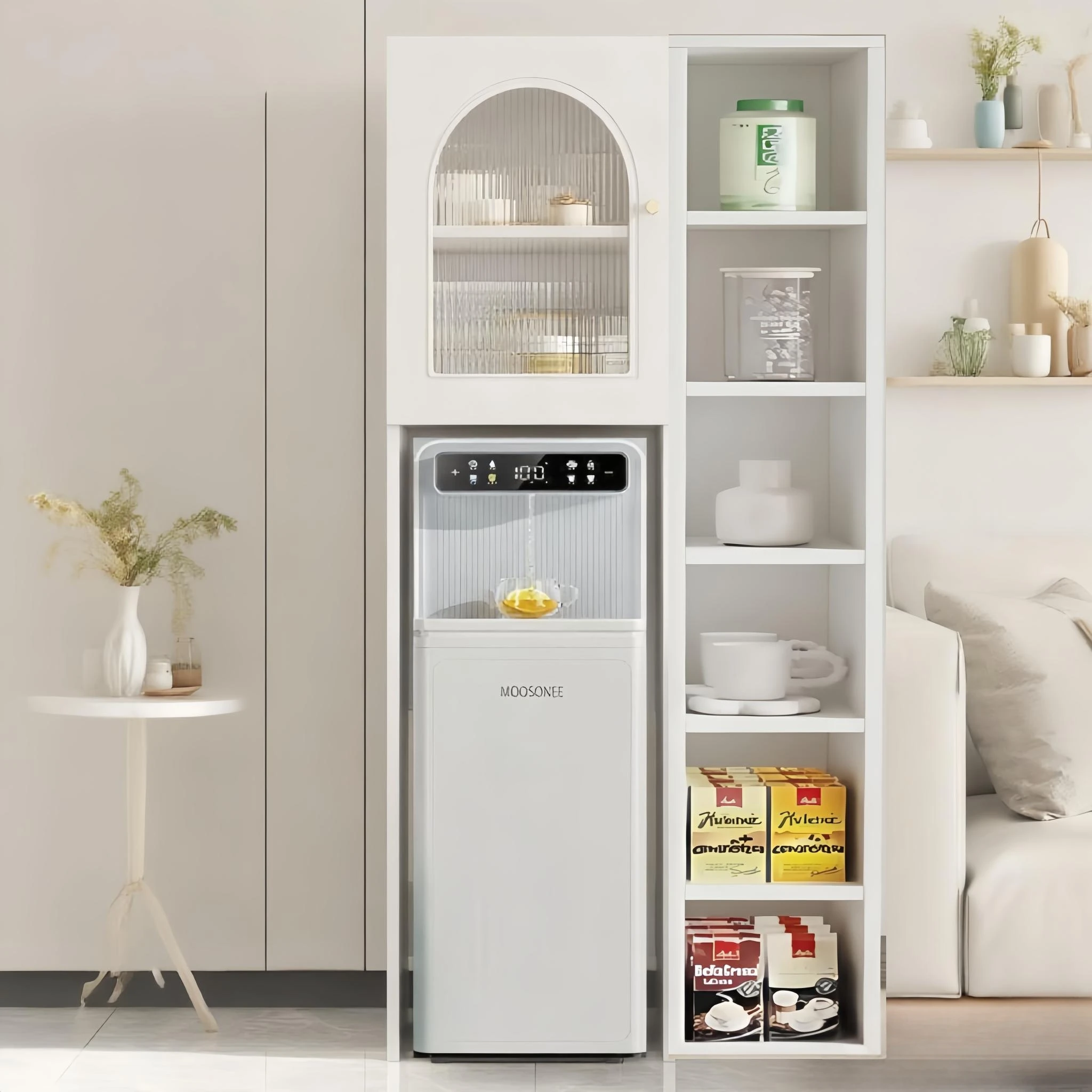 Sofa Side Cabinet Tea Cabinet Living Room Wall Locker Kitchen Storage Meal Side Tea Cup Rack Water