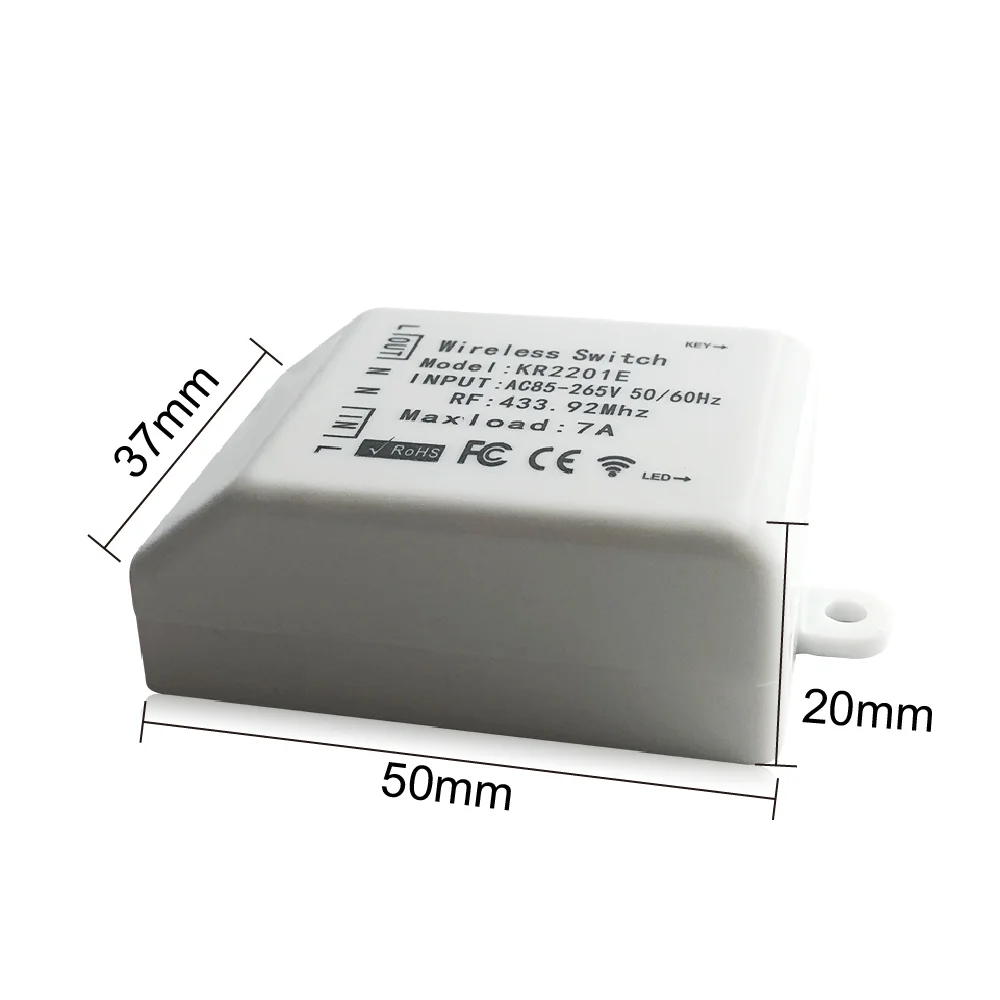 GERMA-interruptor inalámbrico RF portátil, Panel de pared con Control remoto, receptor inteligente, 433Mhz, 86 tipos, CA 110V 220V