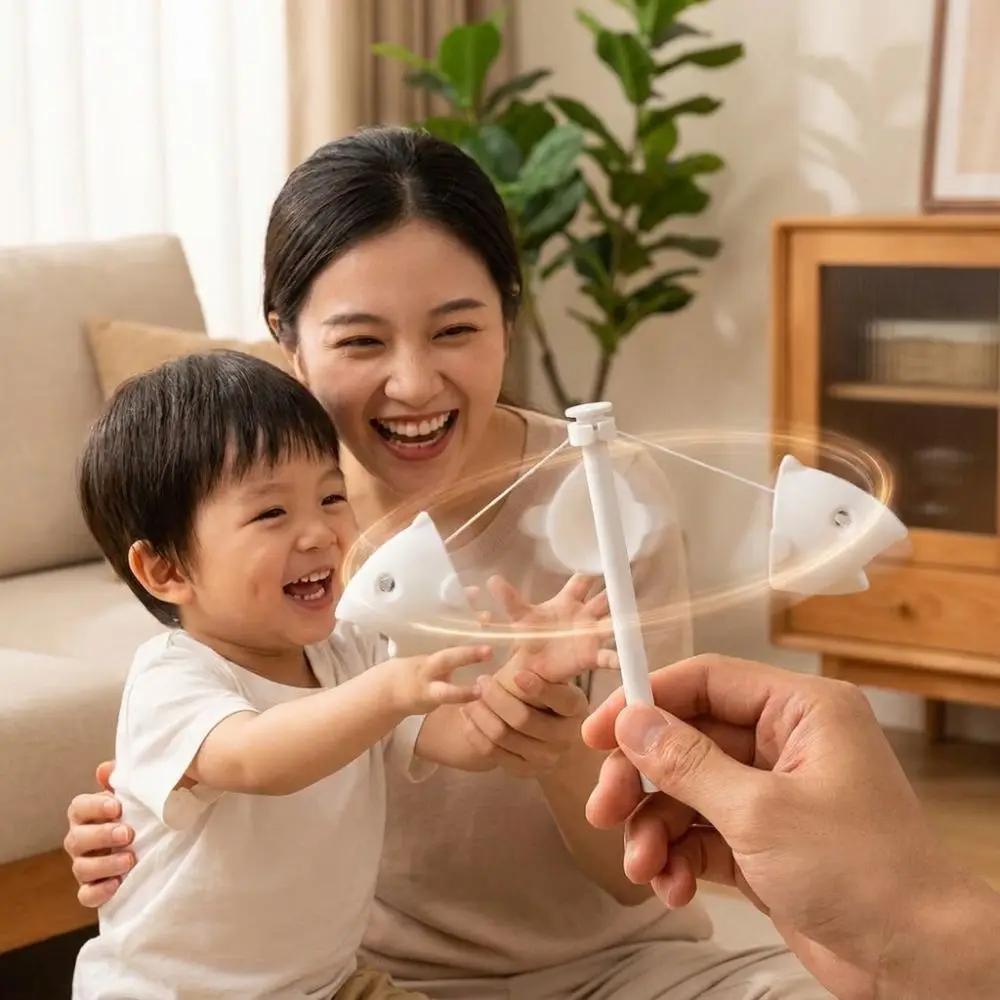 3D‑Printed Bamboo Cicada Fish Hand‑Driven Traditional Cicada Shake Sound Retro Sound‑Making Hand‑Spin Fun Play Parent‑ Game