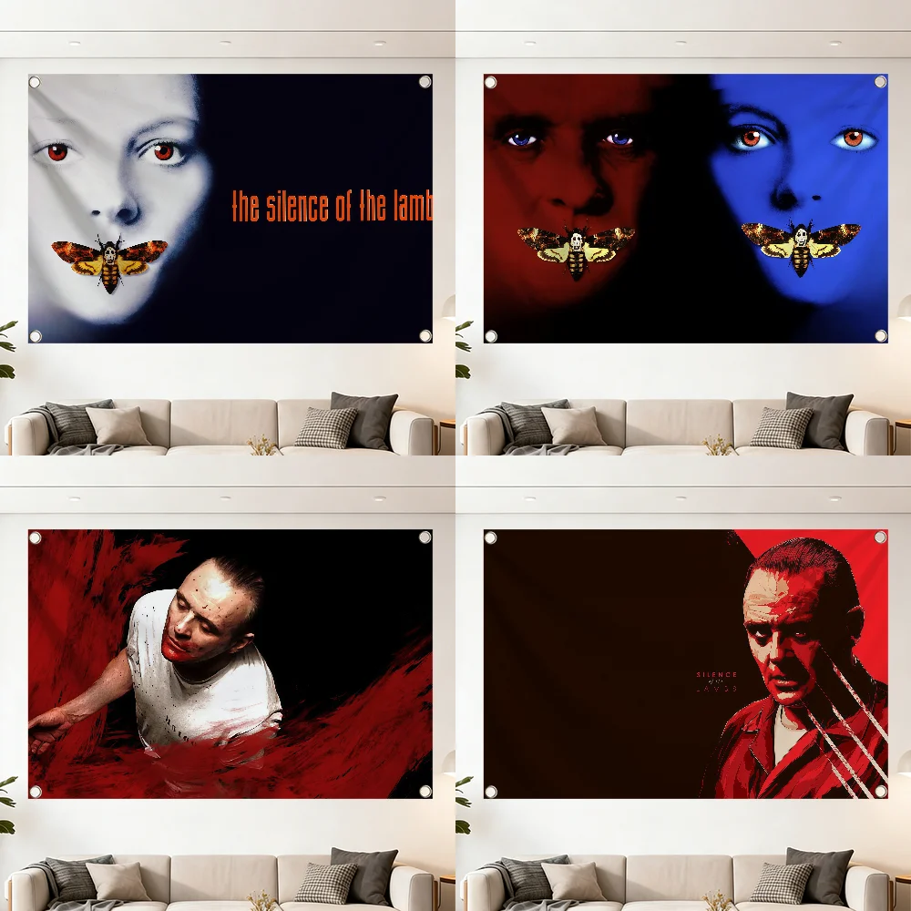 Film The Silence of the Lambs flag Decoration Outdoor Picnic Party Art Hanging Home Camping Party Banner Best sellers
