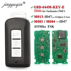 Jingyuqin 3 Pulsanti Smart Remote key Fob FSK 433MHz ID46 ID47 Chip Per Mitsubishi Lancer Outlander ASX Eclipse Croce 7952 7938