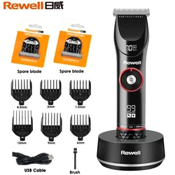 Rewell F29 Professional Hair Trimmer Men Electric Hair Clipper Steel Cutter Barber Salon Hair Cutting Machine 3500mA Battery
