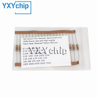 300PCS/Lot 1W Carbon Film Resistor kit 0.1R~750R 30 Values Resistance Set DIY electronic components 5% Color Ring Resistance
