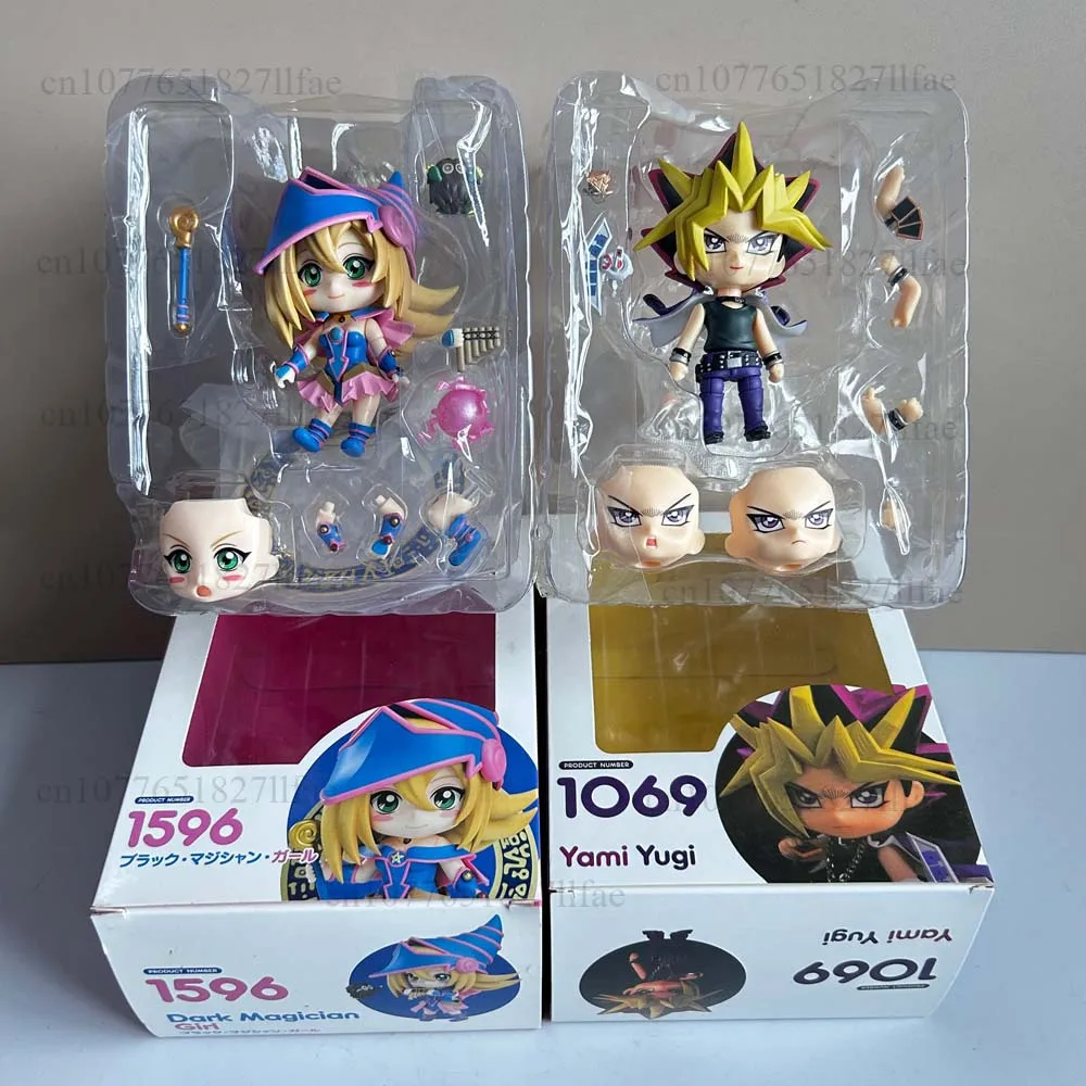 

Duel Monsters 1596 Dark Magician Girl 1069 Yami Yugi PVC Action Figure Model Toy Cute Doll Joint Movable 10cm Christmas Gift
