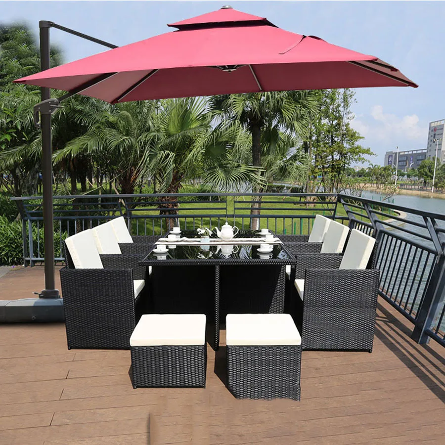 Luxury Garden Furniture Outdoor Sets Unique Modern Back Yard Patio Furniture Sets Rattan Lounge European Mueble Jardin Furniture