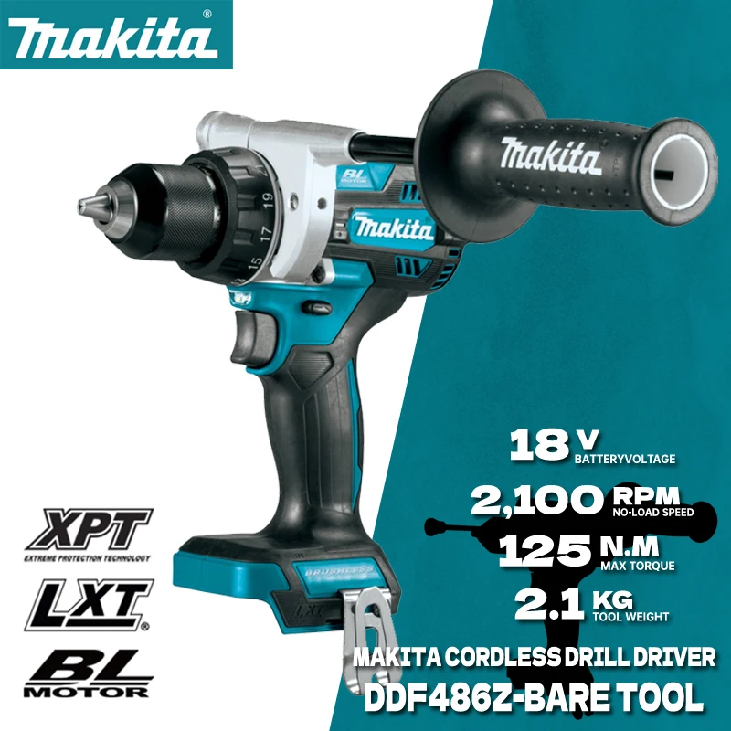 

MAKITA DDF486 Cordless Driver Drill 18V Brushless Heavy Duty Driver Drill Skin With Variable Speed DDF486Z Bare Tool For Makita