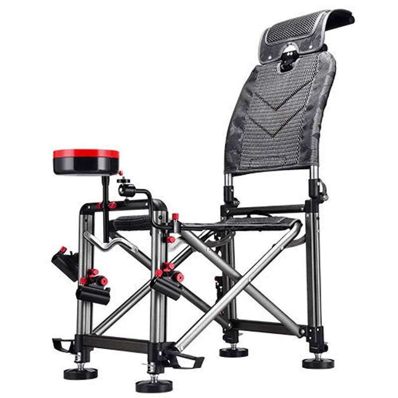 Multifunctional Folding Fishing Chair, Aluminum Alloy, Reclining All Terrain, Field Outdoor fishing chair