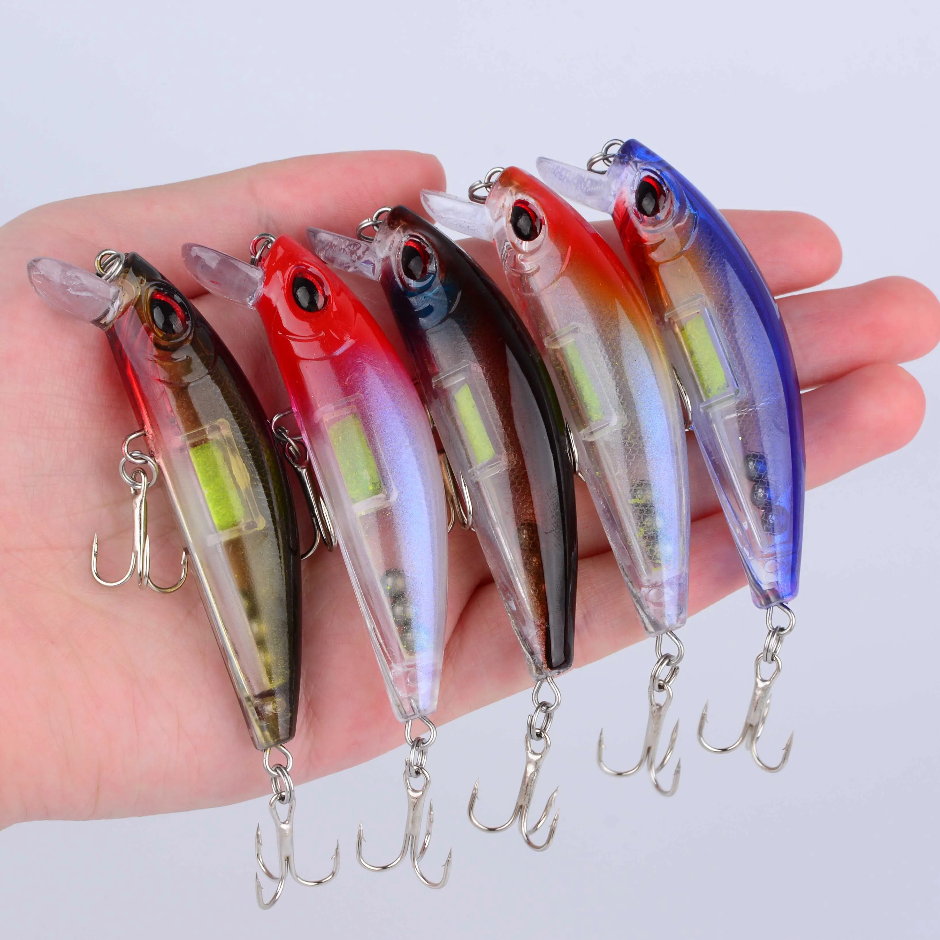 Señuelo Minnow Sinking para Lubina – Crankbait con Anzuelos Triples - imagen 4