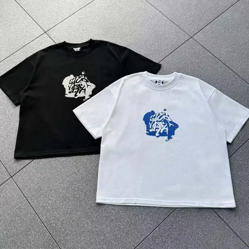 

Американская футболка Sle Mertra Heavy Chest Flame Letter Sanskrit с принтом логотипа, винтажная свободная футболка ort Sve, футболка ex Ciwalk Cas...