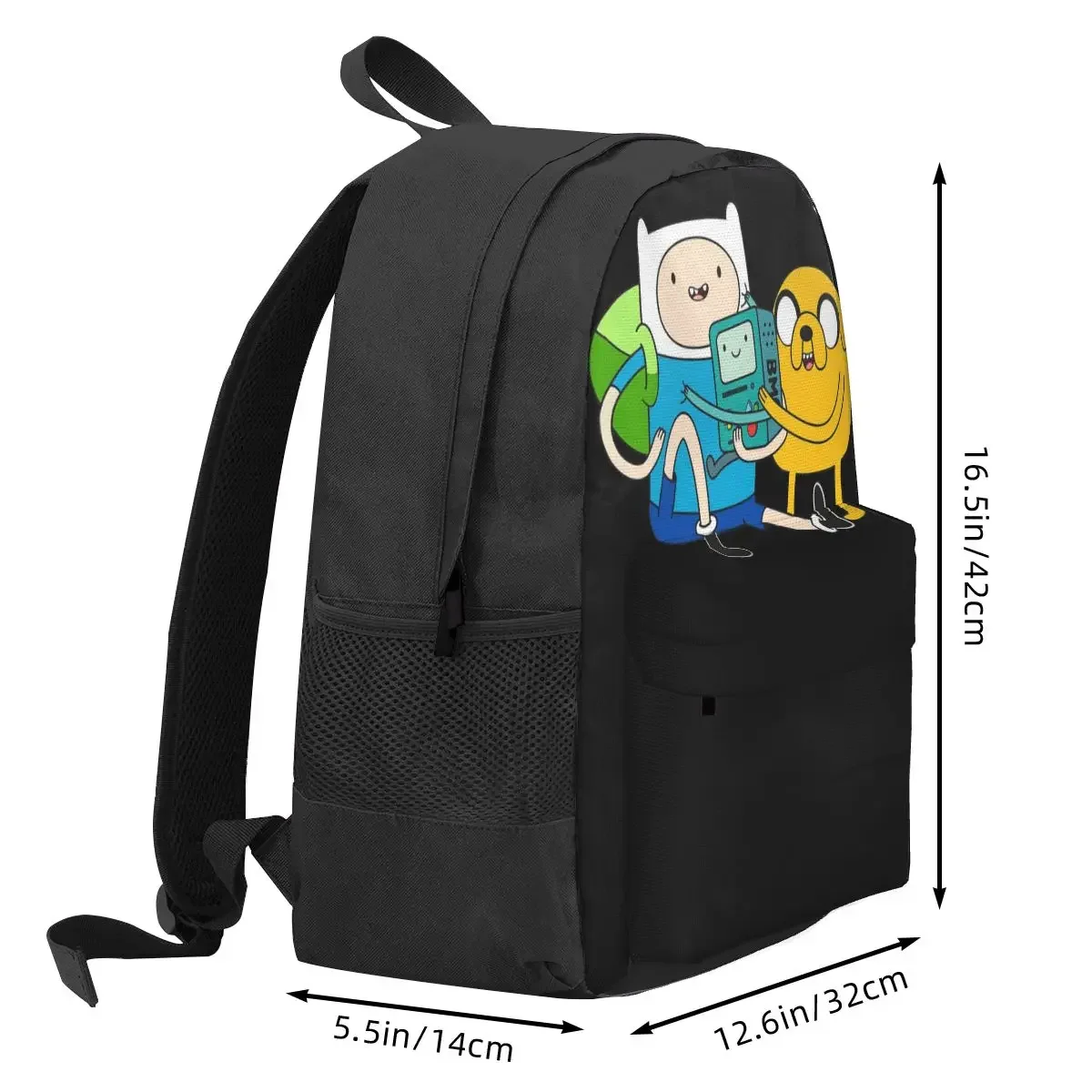 Finn Jake BMO Backpacks Boys Girls Bookbag Students School Bags Cartoon Kids Rucksack Laptop Rucksack Shoulder Bag