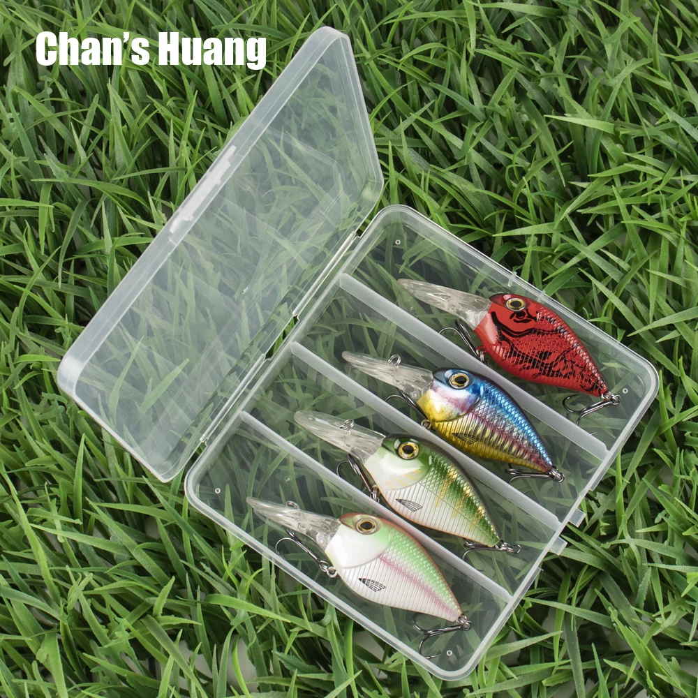 

Chan's Huang 4PCS/BOX Deep Water Diver Crankbait Wobbler Set Floating Crank Bait Kit 3.74INCH 17.2G Artificial Bass Fishing Lure
