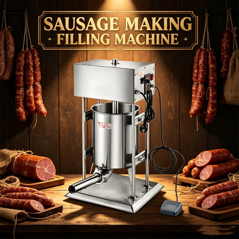 110V 220V Electric Stainless Steel Sausage Filling Making Machine Automatic Electric Sausage Ham Stuffer
