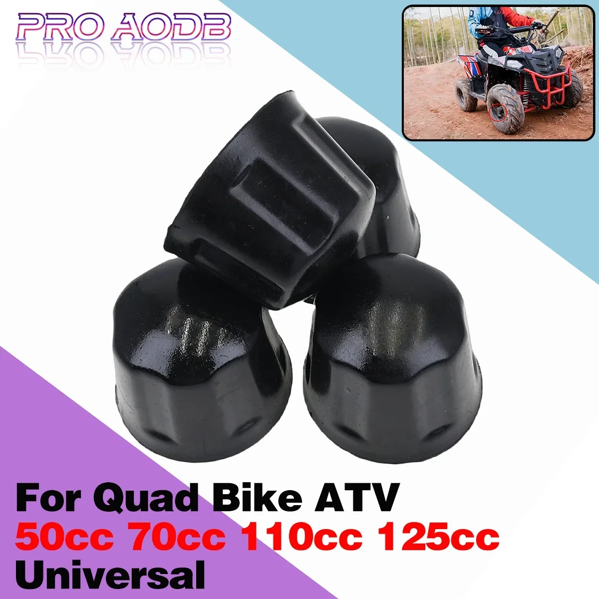 

4 Pcs/lot Rubber Dust Nuts Covers Dust Protector For 50cc 70cc 110cc 125cc Quad Bike ATV Go Kart Dust Protector Accessories ATV