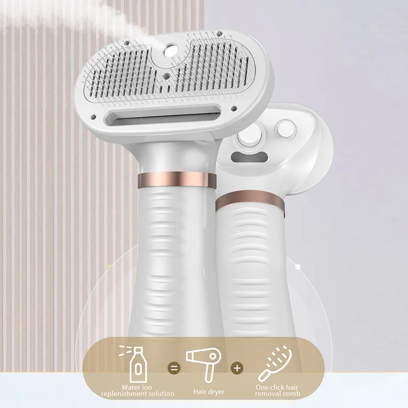 

High quality pet hair dryer Comb 3 in 1 safe temperature adjustable Self-cleaning hair dryer Cat and dog grooming kit