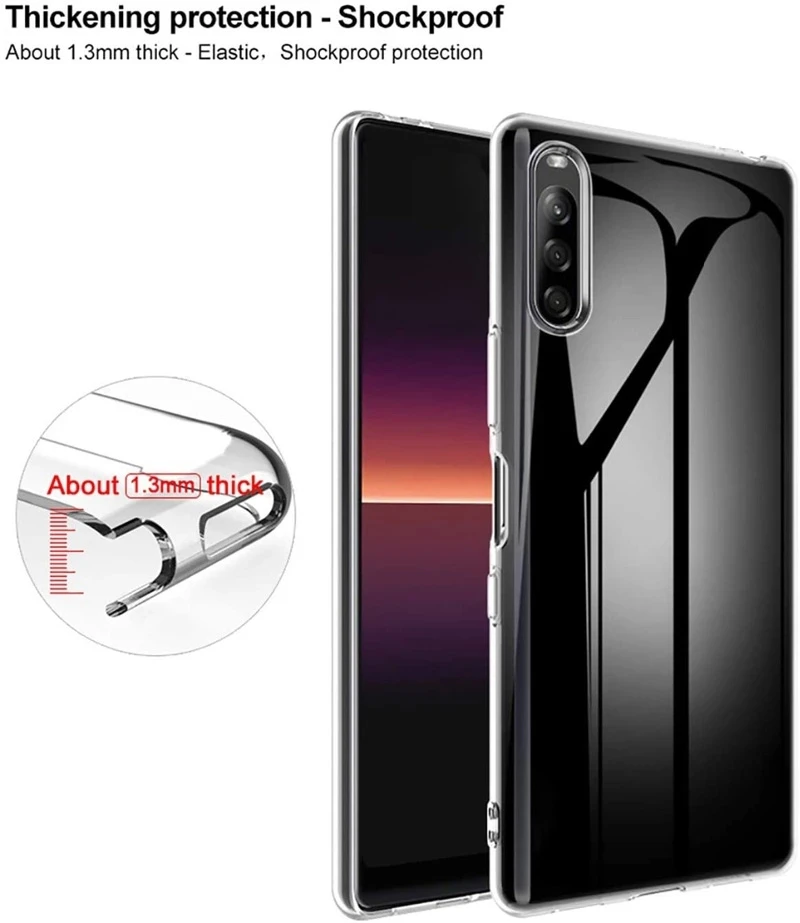 TPU Silicon Clear Bumper Soft Case For Sony Xperia 1VI 10VI 1V 5V 10V 1 5 1IV 5IV 10IV 1II 10II 5II 10III 5III 1III Cover