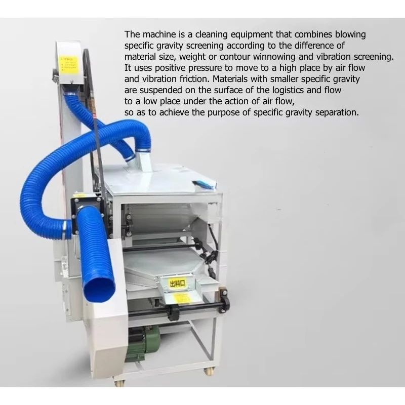 Cereal Grains Screening Sifting Machine Destoner Stone Removing and Cleaning Seeds Grain Rice Grading Machine