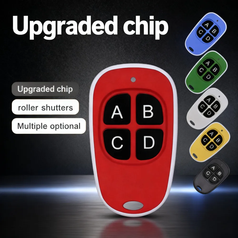 433MHz Auto Copy Remote Control 4 Buttons Electric Garage Door Opener Remote Controller Duplicator Cloning Code Transmitter