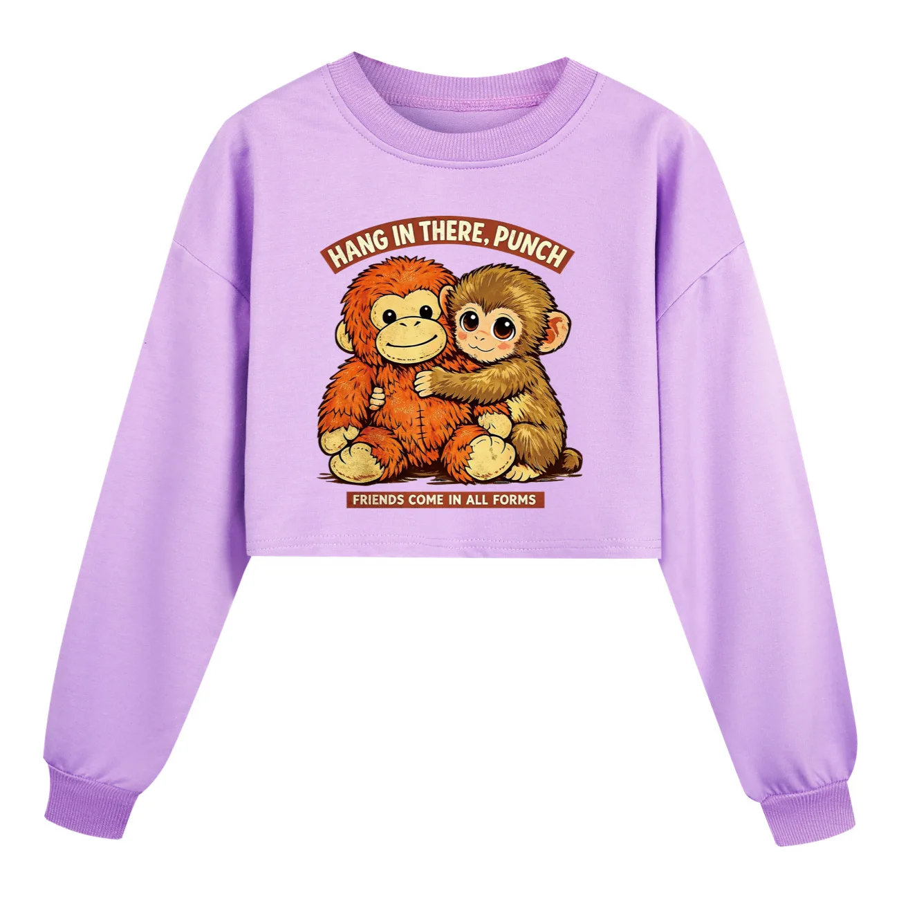 Punch Monkey Kinder-Kapuzenpullover mit Cartoon-Print, lustiges Oberteil, lässiger Pullover für Jungen und Mädchen, Frühlingsmode, Kinderkleidung
