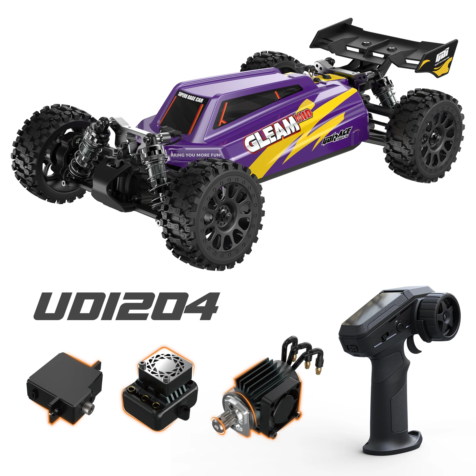 UDIRC 1/12 Scale 4WD Brushless Short Course Truck Ultra Fast RC Car Built-in Gyro&Center Diff All Terrain Desert Off-Road Truck