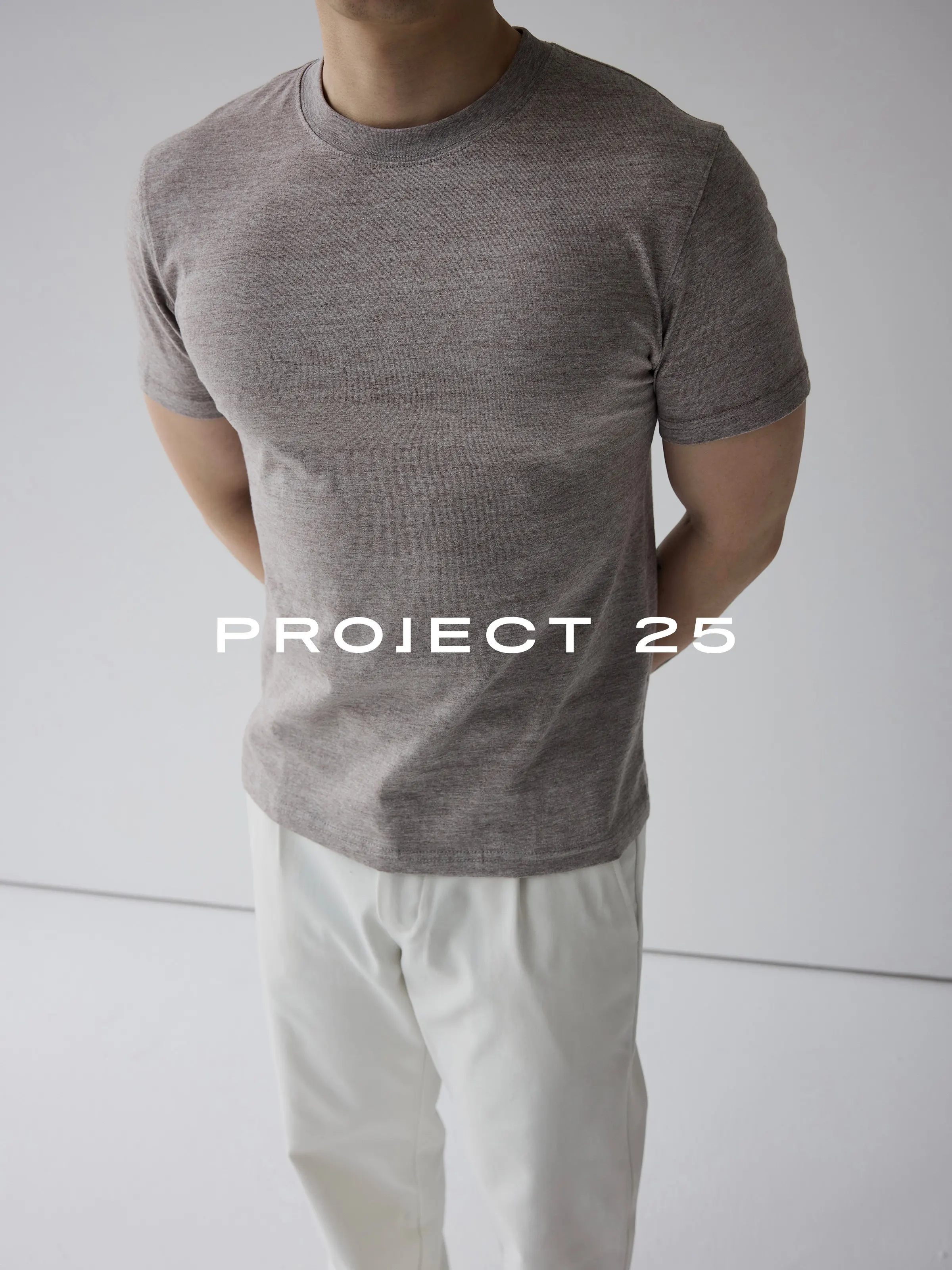 PROJECT 25 Men's Soft Combed Cotton Crew Neck T-Shirt– Slim Fit