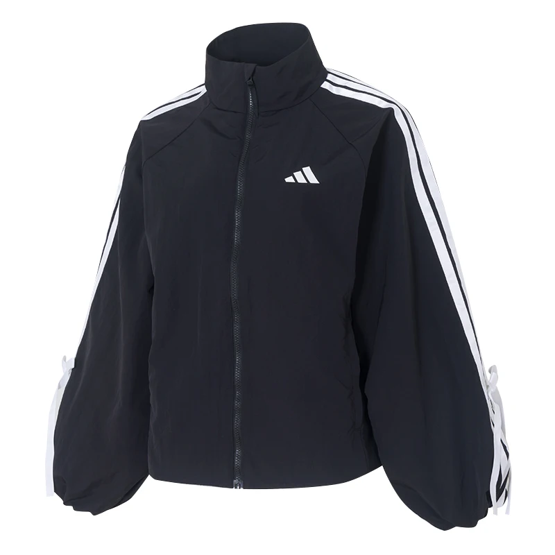 

Adidas Women's Fashion Loose Black Woven Jacket Windbreaker Jacket Kt5003