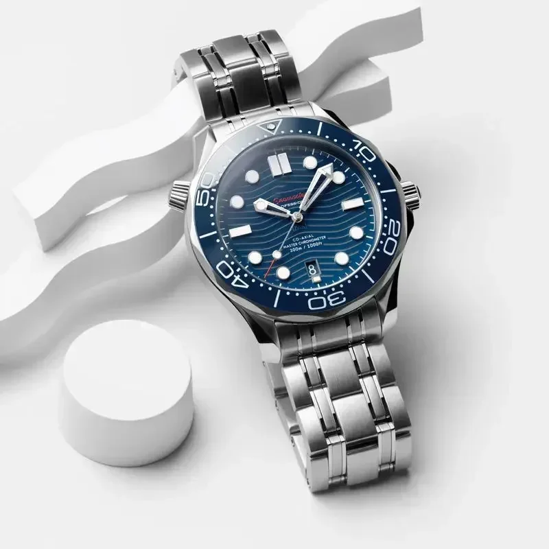 20mm 22mm 316l pulseira de relógio de aço inoxidável substituição para omega seamaster 300 oceano 007 pulseira sólida acessórios