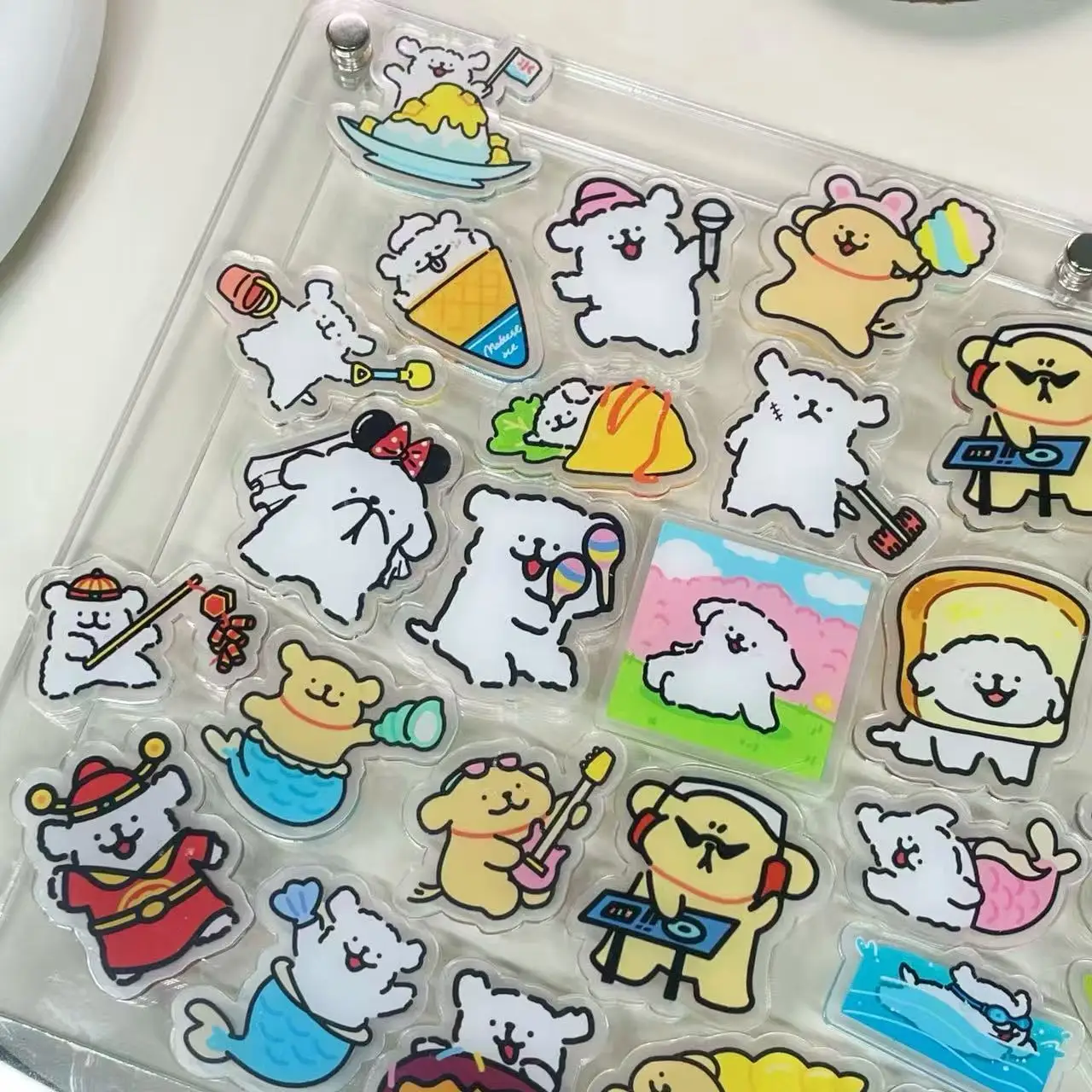 1cm 2cm line little dog 2.0 single-layer acrylic sheet, no-material anime convention DIY cartoon craft photo frame accessories view 5