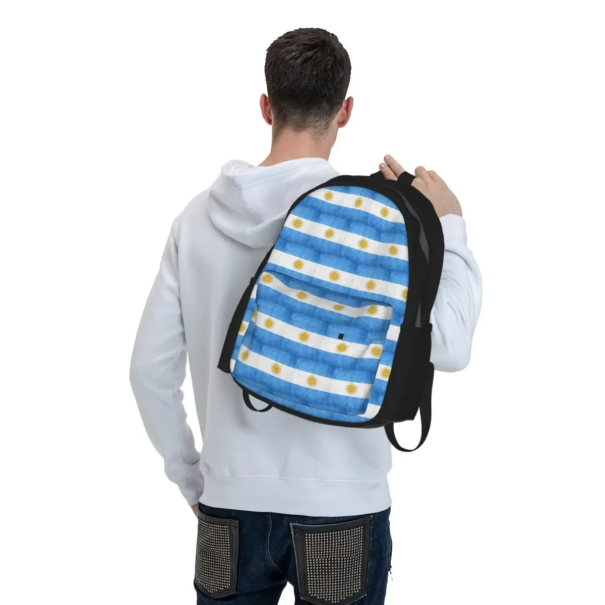 Argentina Argentinian Flag National Flag Of Argentina Backpack Student BookBag Children School Bag Computer Shoulder Bags