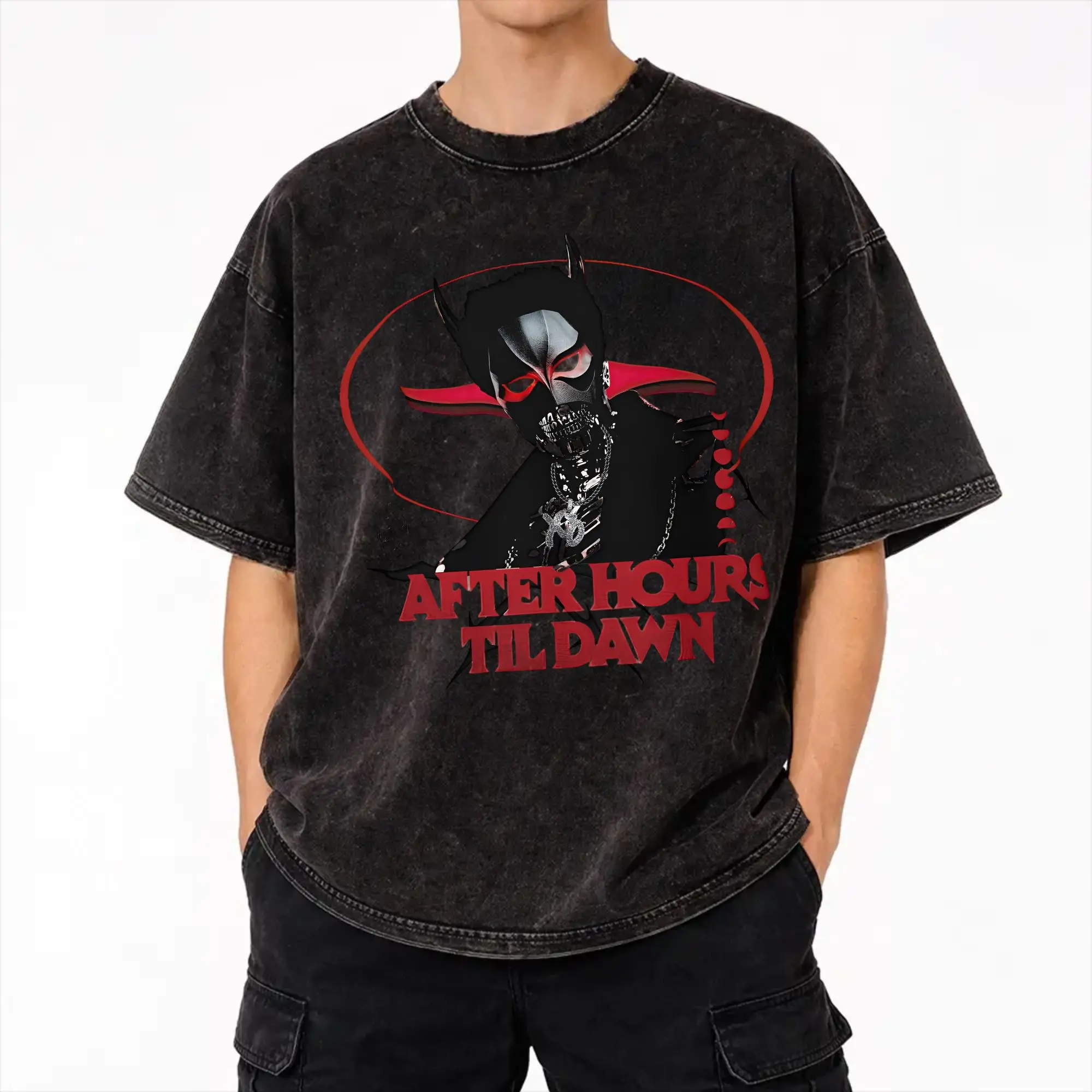 After Hours Til Dawn 2026 xo the weeknds Apparel Washed T Shirt for Men Women Streetwear Hip Hop T-Shirts Printed  Tees