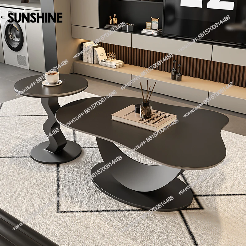 

Special Minimalist Rock Table Modern Simple Small Black Aesthetic Cloud Table Display Nordic Salontafel Bedside Table Bedroom